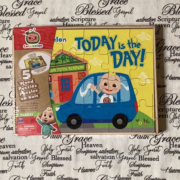 Cocomelon | Toys | Cocomelon 5 Wood Puzzles In Wooden Box Set | Poshmark